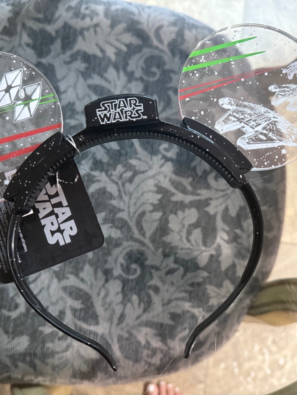 Disney Parks Star Wars Light-Up Glow Mickey Ears NWT